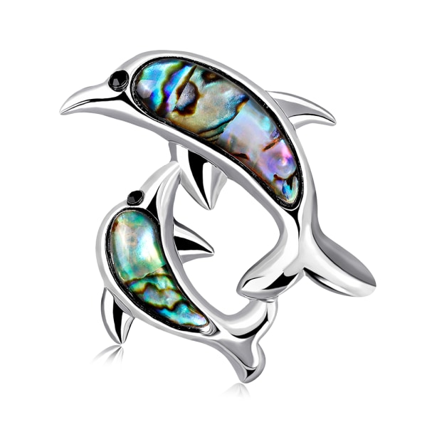 Muodikas metalliseos eläin delfiinikuvioinen rintakoru tytölle naisten korulahja