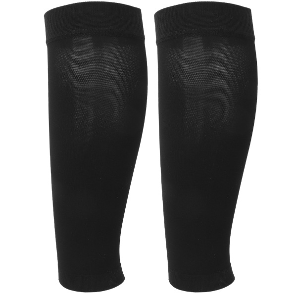 Naisten pohkeen puristushihaiset pehmeät joustavat jalkoja muotoilevat sukat juoksuun (musta)XXL