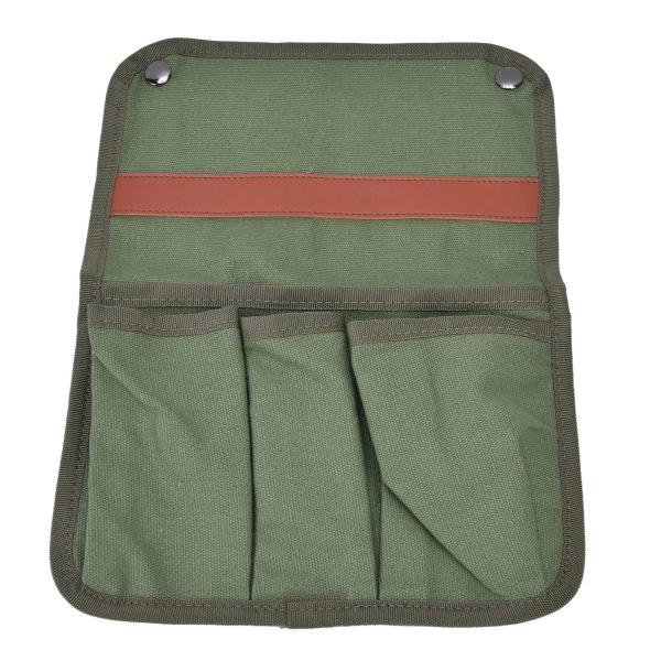 Retkituolin käsinojan säilytyspussi Suuri tilavuus useita taskuja Kannettava tuoli ripustettava säilytyslaukku ulkorannalle Military Green