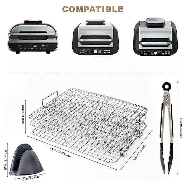 Ställ för Ninja Foodi Grill XL, Flerlagers Dehydratorställ Rostat Brödställ Tillbehör.pa