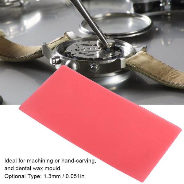 10 stk. Smykkeutskjæringsgravering Modell Red Wax Oral Dental Wax Mold Tool Set (1,3 mm)
