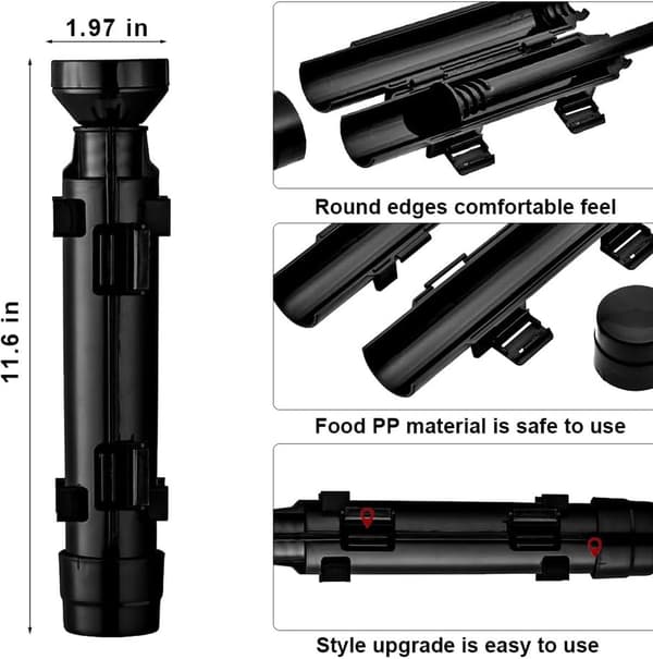 Sushi Bazooka, Sushi Rulleform, Fødevaregodkendt Plast DIY Maker, Sort