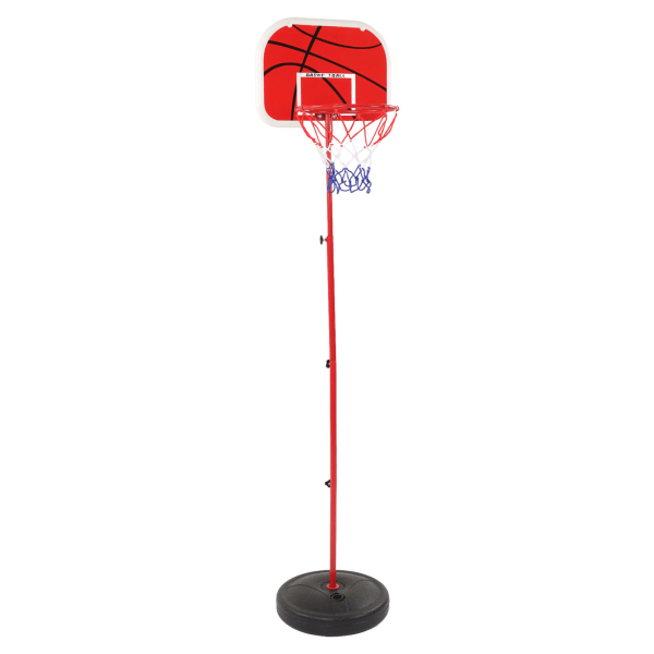 Justerbar höjd Basketstativ Järnstång Röd Vit Plast inomhusbasketbåge för sport