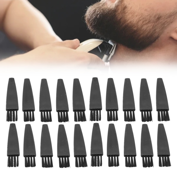 20 stk barberbørste multifunksjonell myk børste Slitesterk PP Komfortabelt håndtak barberhøvelbørste for apparatdatamaskin