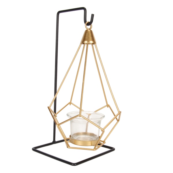 Geometrinen riippuva kynttilänjalka näyttöjalusta kynttilänjalka kuppi metalliseoksesta vesikynttilänjalka Pöydän koristelu