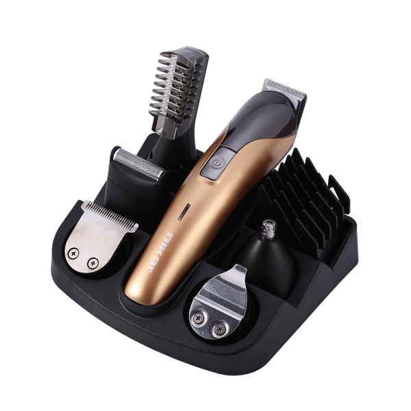 6 i 1 elektrisk hårtrimmersett oppladbar hårklippemaskin hårklipper hårbarbermaskin
