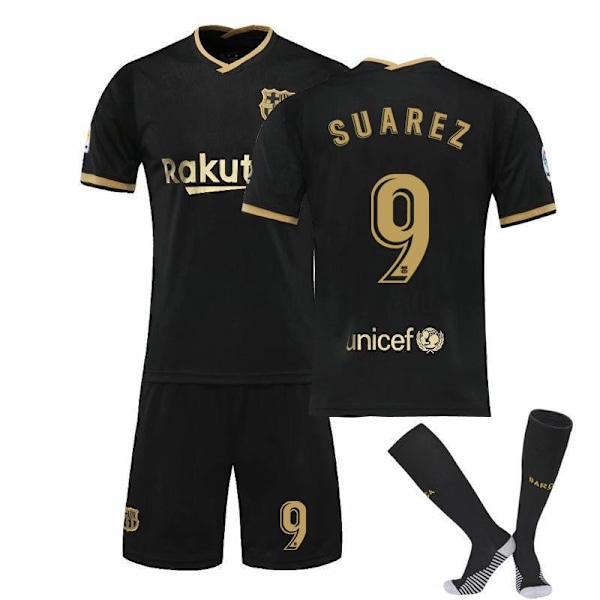 2021 Barcelona Hemma Svart & Guld Kit Luis Suarez Tröja Nr 9 20 9 Suarez