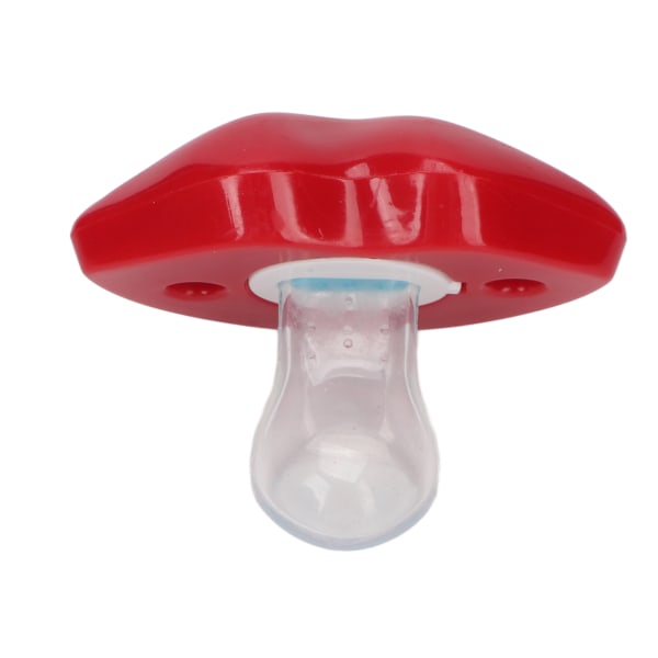 Hauska tutti Ihana punainen huulten muoto Turvallinen ympäristöystävällinen silikoni-suuta tukeva baby tutti