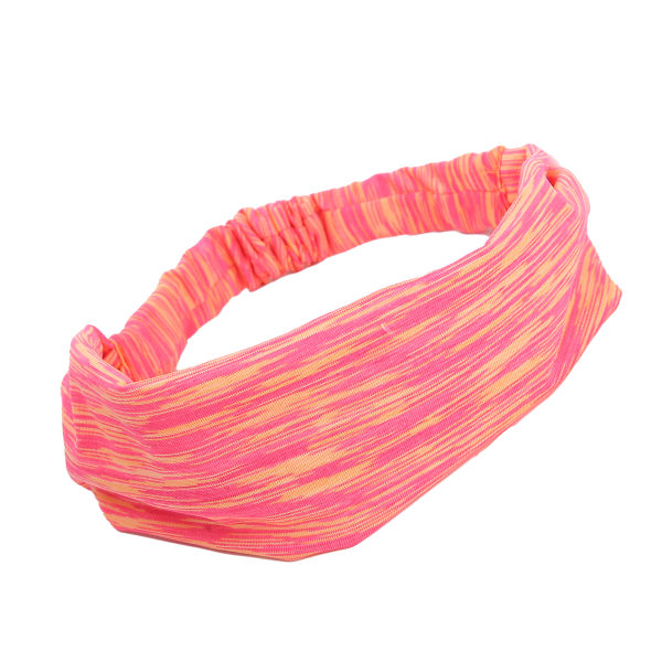 Elastiska pannband Halkfri svett hårinpackning Sport träning Stretch huvudinpackningar för män kvinnor (orange)