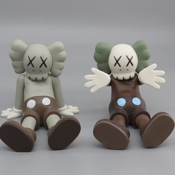 Kaws Figuuri Nukke Toimintahahmo Malli Anime Lelu harmaa