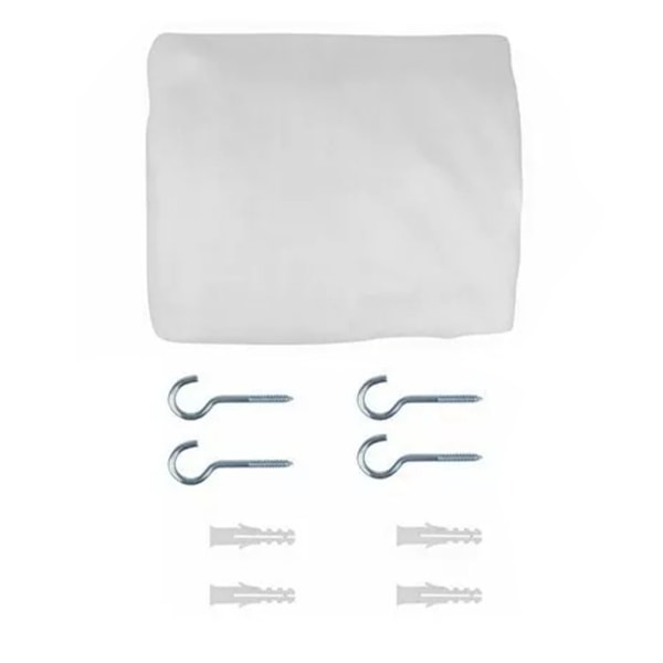 Kvadratisk sänghimmel Polyester Effektivt skydd 4 hörnhölje Slitstark för hem Vit