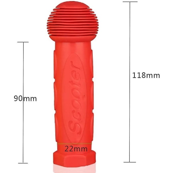 Potkulauta kumikahvat, varaosakahvat Mini tai Maxi Micro Scooterille, musta punainen（PA）