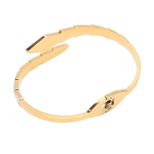 Armbånd åbent lås rhinsten dekoration slange knogle form Stilfuldt armbånd smykker til teenagere voksne