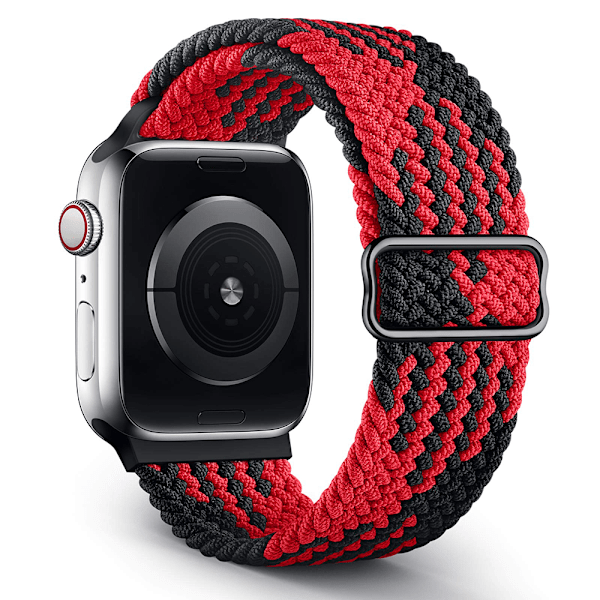 Flettet armbånd kompatibelt med Apple Watch armbånd 38mm 40mm 41mm 45mm, elastisk sports stretch erstatningsarmbånd for iWatch Series