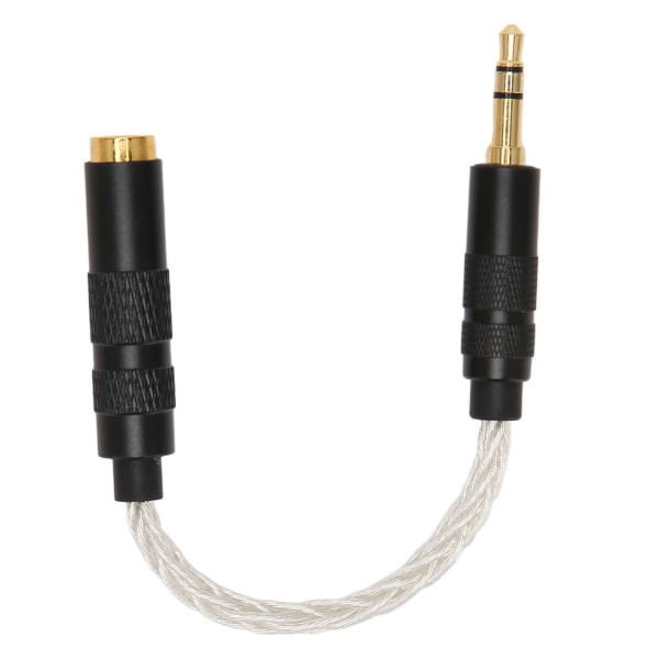 4,4 mm balanserad hona till 3,5 mm stereo hane Adapterkabel Guldpläterade kontakter Bärbara hörlurar Convert Cable Silver