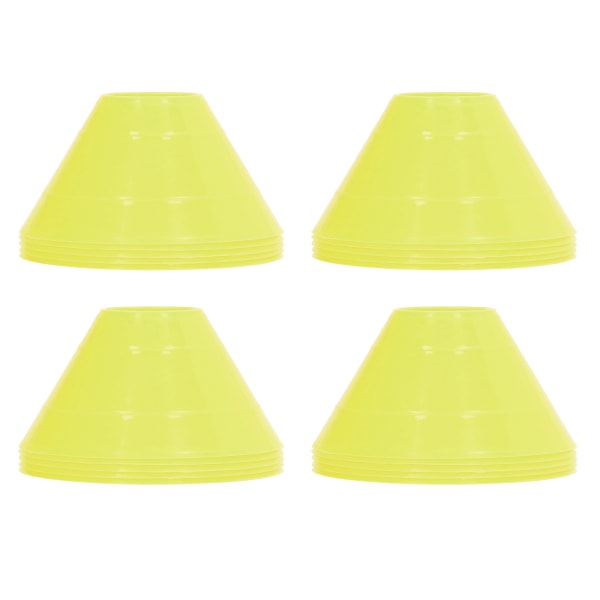 20 STK Fotballtreningsmarkører Multifunksjon PE Fotballtrening Disc Cone Set for Kids Novice Outdoor Yellow