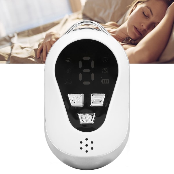 Handhållet sömnhjälp Massage Avslappnande Lugnande Puls Musikaliskt Sömninstrument för Home White