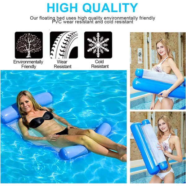 Uppblåsbar vattenhängmatta - Pool Lounger Float Bed