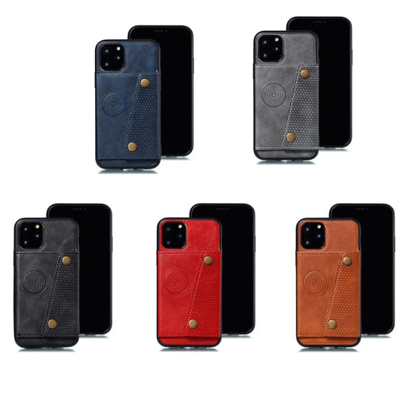Kotelo korttitaskulla - iPhone 11 Pro Harmaa