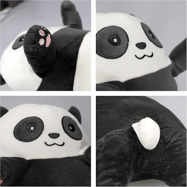 Superblød Plys Panda Kat Pude til Sidesovere 70cm