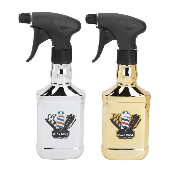 2 stk tomme sprayflasker 500 ml justerbar spray fin tåke hårsprøyte for frisørsalong frisør