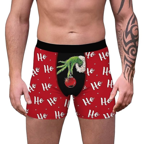 Christmas Men Novelty Boxers Underkläder Kalsonger E M