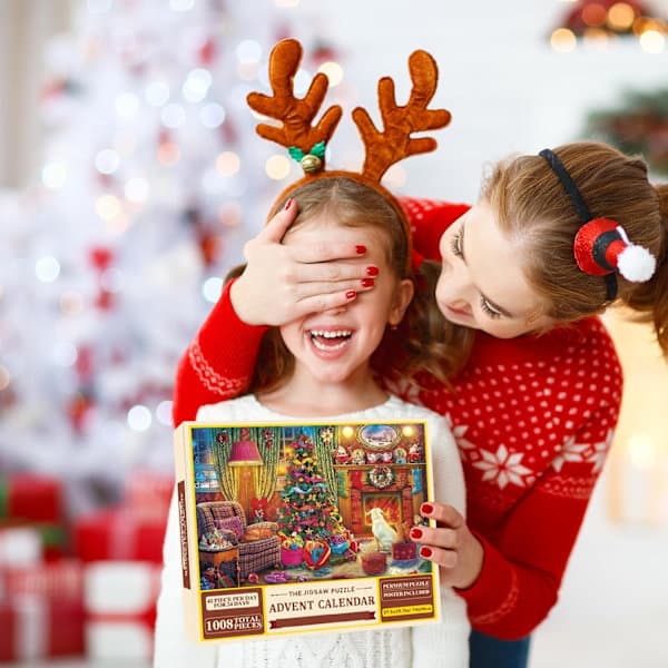 2024 Julnedtelling Julekalender Puslespill 24 Dager Julnedtelling Julehelgevent