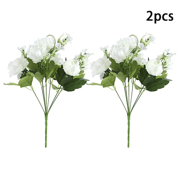 Konstgjord sidenpionblomma, falska simuleringsblommor, bröllopsbukett, heminredning