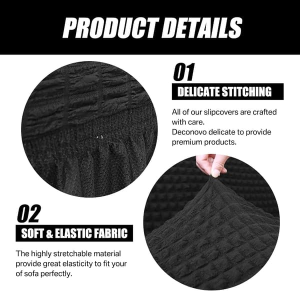 Soffatrekk elastisk sklisikkert soffatrekk elastisk soffatrekk svart