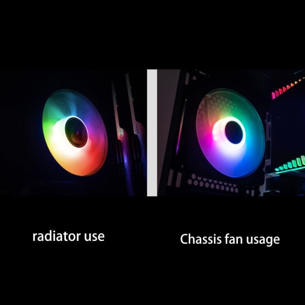 FR-925 RGB CPU-kylare DC12V RGB 3-stifts tyst kylfläkt för chassi PC för chassikylare 4-stifts PWM-datorfläkt 92MM（PA）
