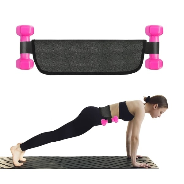 Hip Thrust-bælte til hofteløft, støttebælte til baldeøvelser, glute bridge, kettlebell til reverse squats, sort