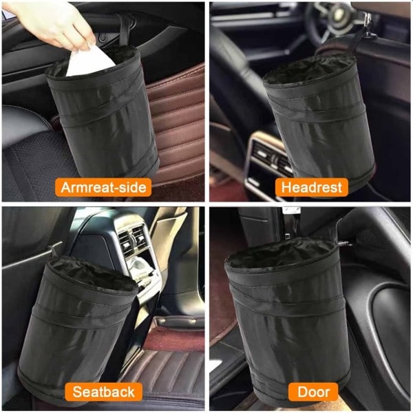 [2 kpl] Auton roskakori Mini Vedenpitävä Kokoontaitettava Pop Up（PA）