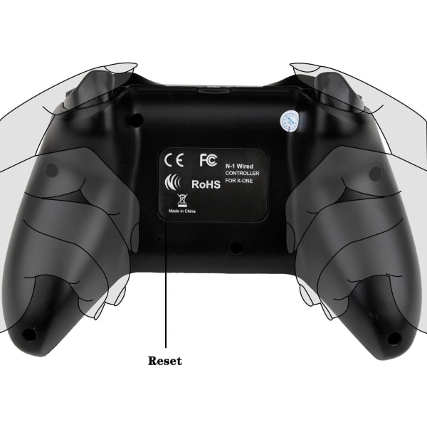Paris_Langaton Xbox One -ohjain, Xbox-ohjain 2,4 GHz:n langattomalla adapterilla, Xbox One X/Xbox One S/PS3 ja PC (musta)