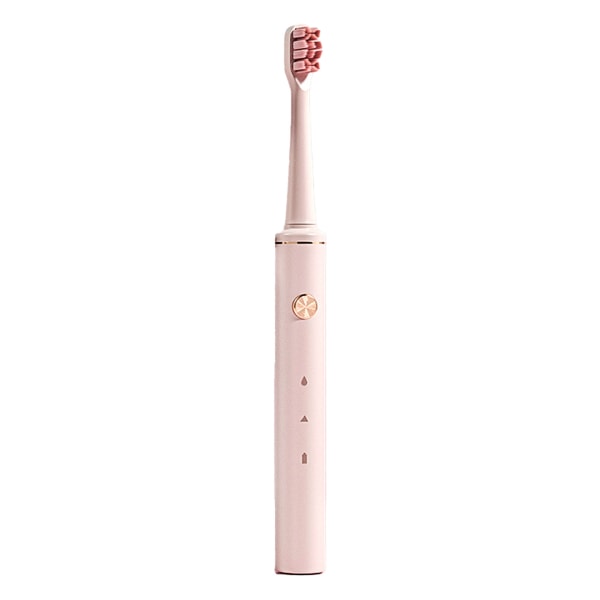 Elektrisk tannbørste USB-lading Myk børste for voksne tannbørste Tennrengjøringsbørste 2 gir Justering Rosa