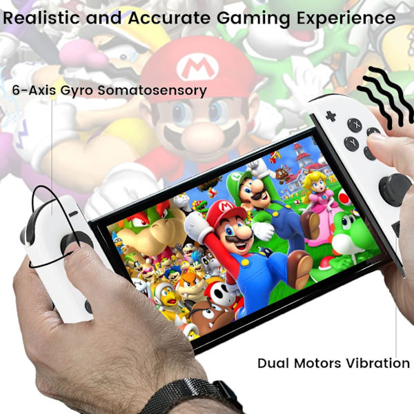 Nintendo Switch -yhteensopiva ohjain, ohjain kaksoisvärinällä