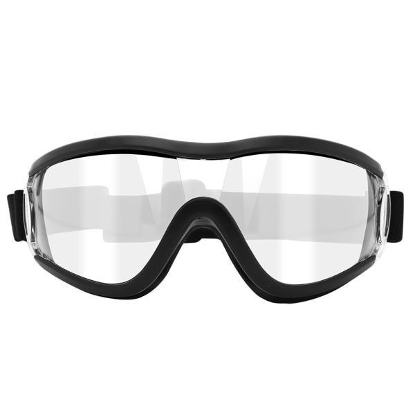 Genomskinlig PC-lins Vindtät Anti-Impact Ögonskydd Skyddsglasögon Anti-Saliv Goggles Svart
