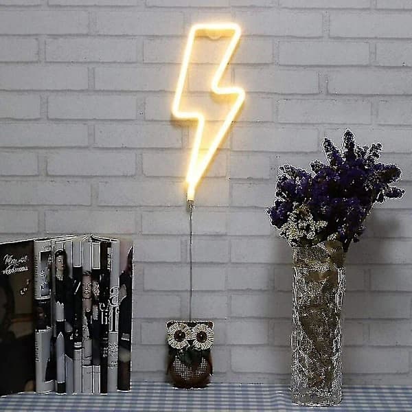 2 stk LED-neonlys, lynformet lampe, atmosfærebelysning