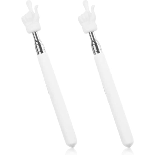 Vit 2-pack Teleskopiska Lärarpekpinnar