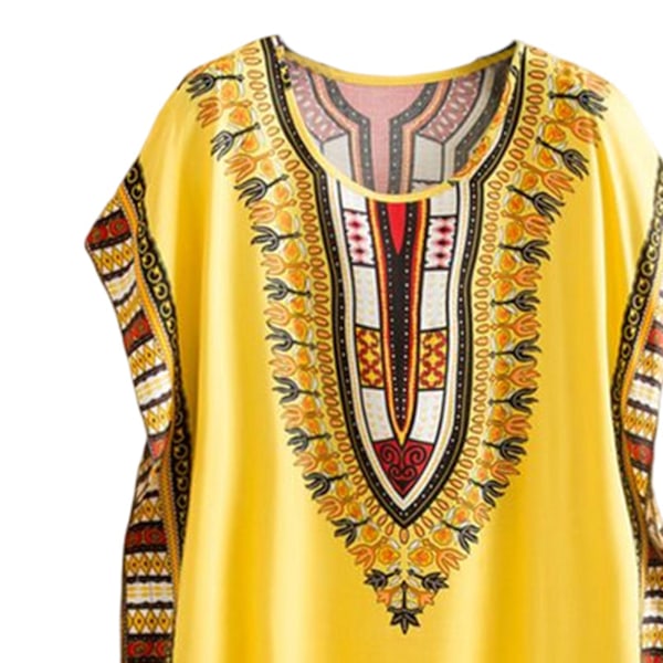 Dammode Strandlovsklänning Boho Elegant Etninen Mekko Yellow