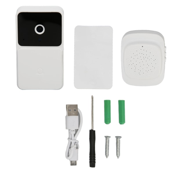 Smart videodörrklocka 2,4GHZ WiFi Night Vision Voice Change Intercom-dörrklocka för hemlägenhet