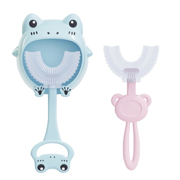 U-formet tandborste for barn Sensory Brush - Silikonborsthuvud Rengöring av hele munnen style 5
