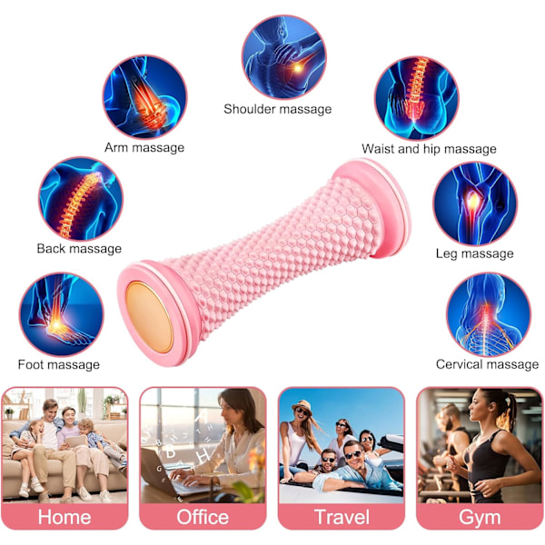 Fodmassage Rulle, Muskelrulle til Plantar Fasciitis Genopretning og Spændte Muskler Afslapning Pink