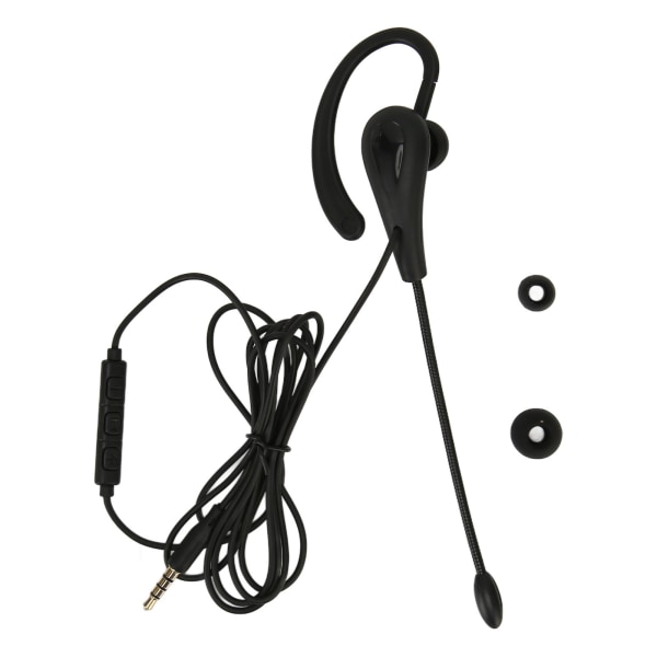 Enkelöra-headset med mikrofontrådbunden brusreducering Lätt mono-hörlursheadset för callcenterkontor 3,5 mm