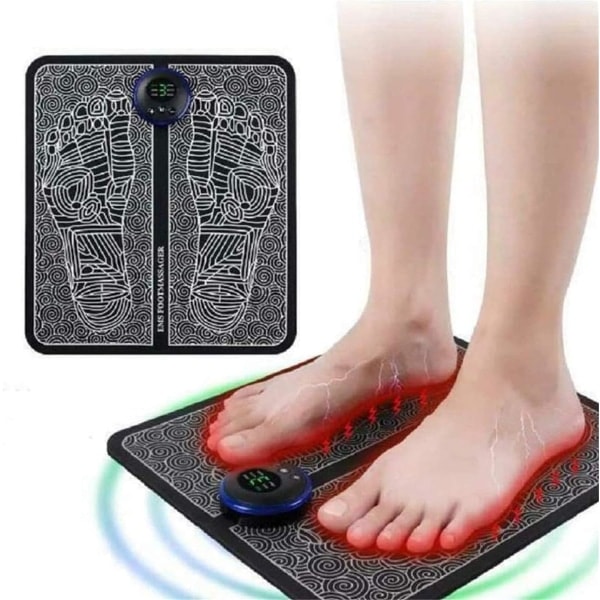 Paris_EMS Fotmassage USB-laddningsbar Elektrisk Fotstimulator Massageapparat, Bärbar Massagefotmatta