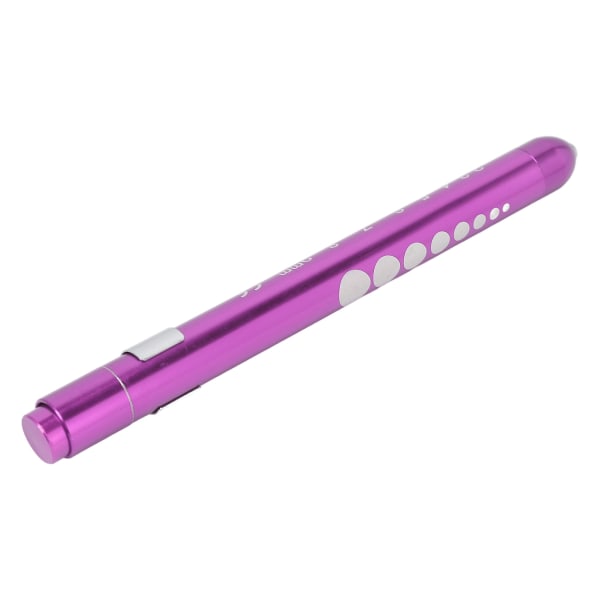 Kynävalot sairaanhoitajille Valkoinen valo kupera pää uudelleen käytettävä taskukoko LED-kynä taskulamppu, violetti