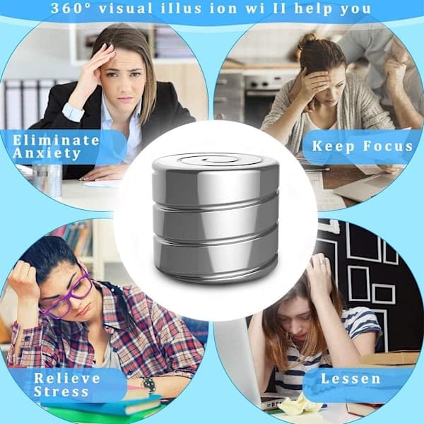 Gyroscope with Optical Illusion, Dynamic Office Decoration, Suitable for Relieving Anxiety