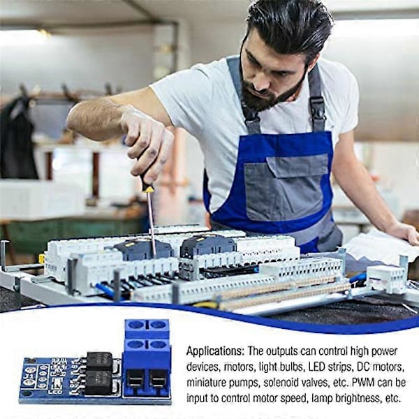 30 KPL MOSFET-kytkimen ohjainmoduuli DC 5V-36V 15A (Max 30A) 400W Kaksois suuritehoinen 0-20KHz PWM DC-moottori S.pa