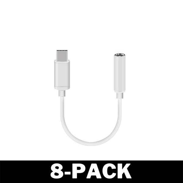 Digital USB-C 3,5 mm - AUX fungerar med ALLA nya telefoner 8-pack