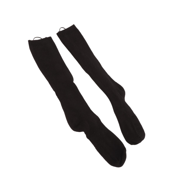 Elektriske opvarmede sokker Genopladeligt batteri Opvarmede termiske sokker Udendørs Vinter Bomuld Varme Sokker til Mænd Kvinder Sort