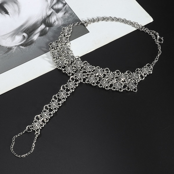 Fashion Retro Mønt Anklet Legering Kvinde Overdreven Anklet Chain smykker gave